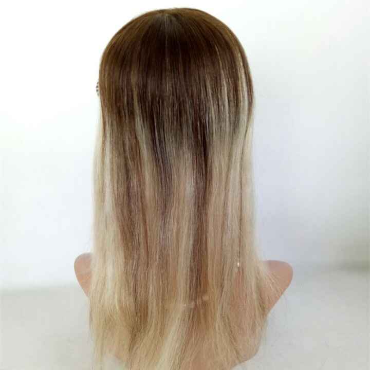  Human hair toupee for women, Ombre color womens toupee,100% unprocessed human hairHN185
